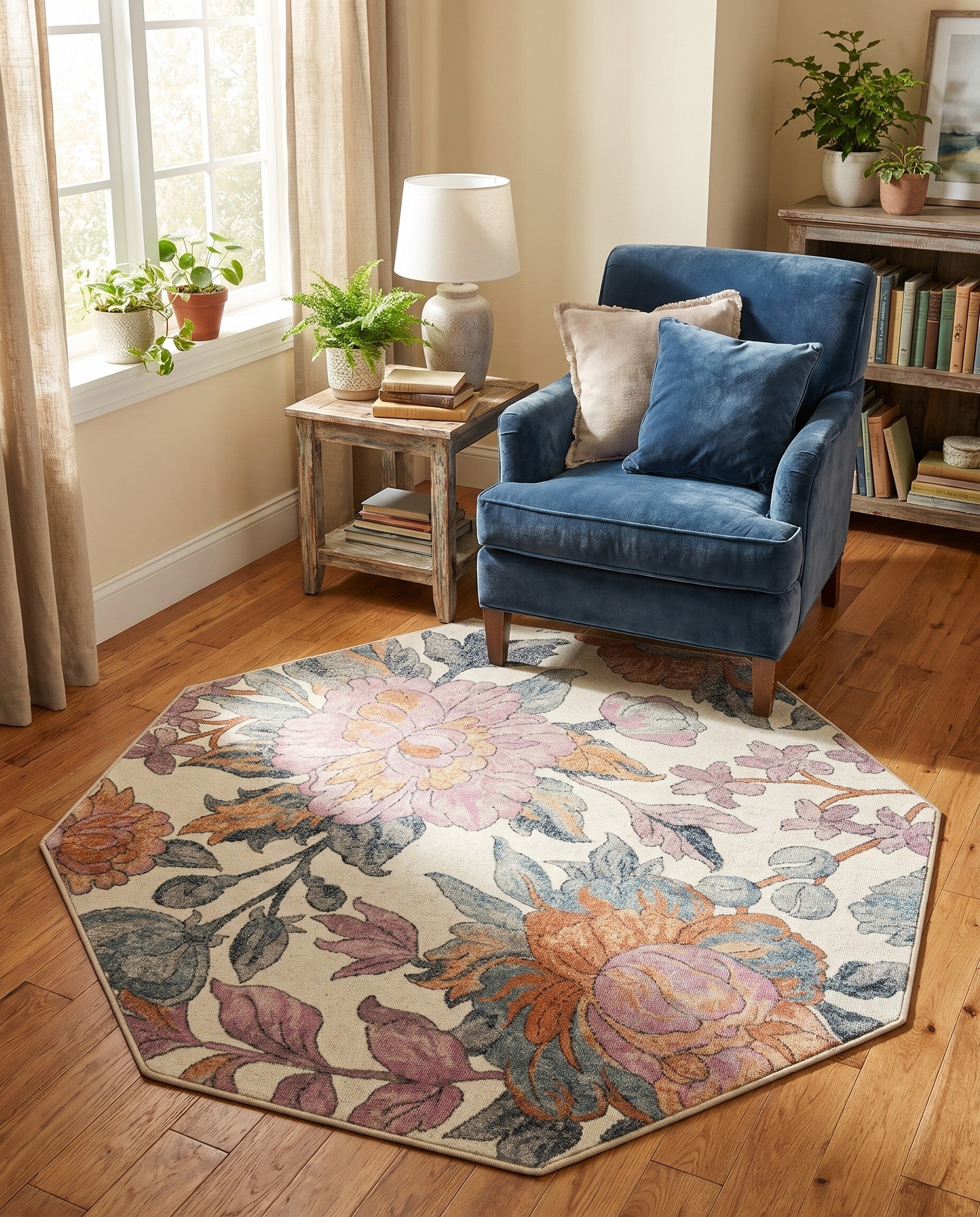 155cm x 155cm Blossom Octagon Rug