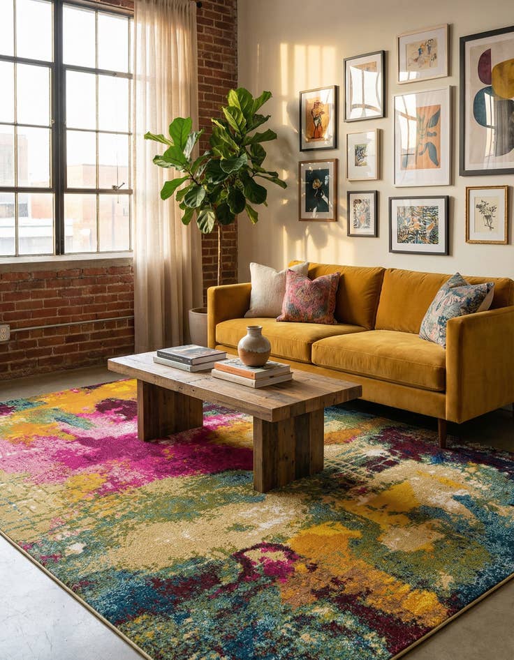 Detail image of 7' x 10'  Washable Casablanca Rug