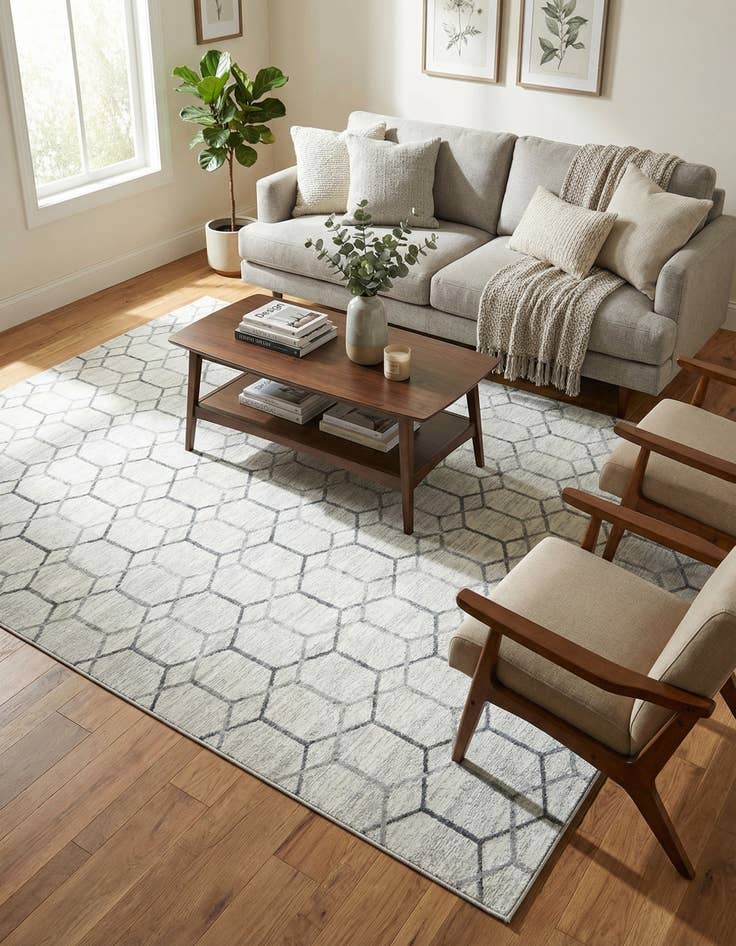 Detail image of 9' x 12' 2 Lattice Trellis Rug