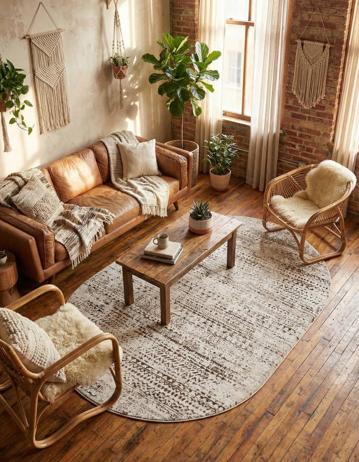 Detail image of 5' 3 x 8' Hermitage Oval Rug