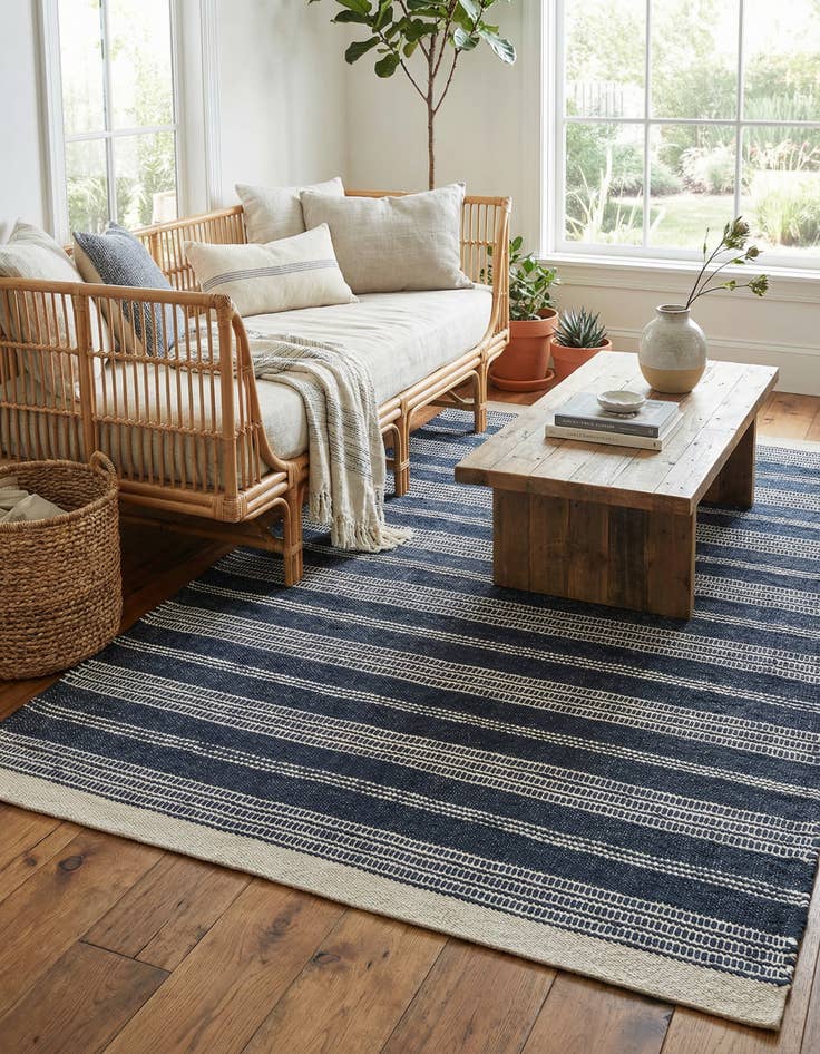 Detail image of 6' 1 x 9'  Hand Woven Lariat Rug