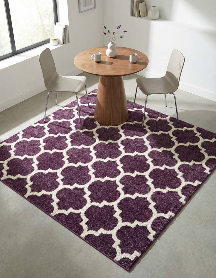 Detail image of 6' x 6' Lattice Square Rug