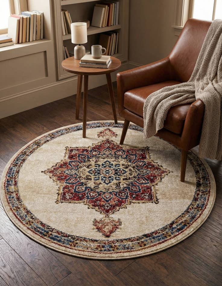 Detail image of 4' x 4' Arcadia Round Rug