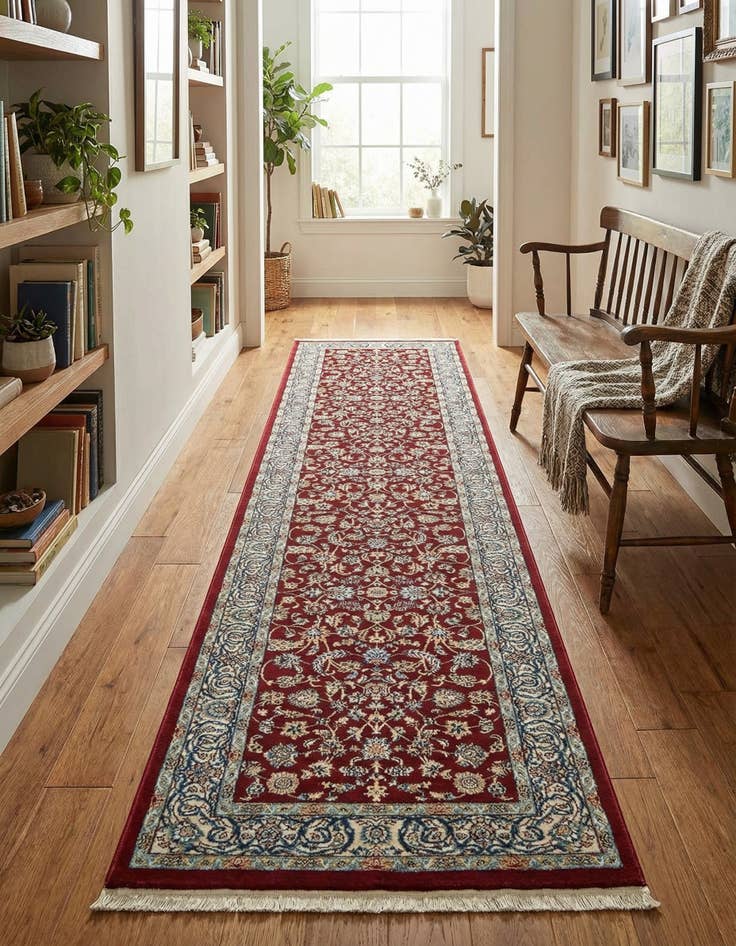 Detail image of 3' x 13' Nain Design Runner Rug
