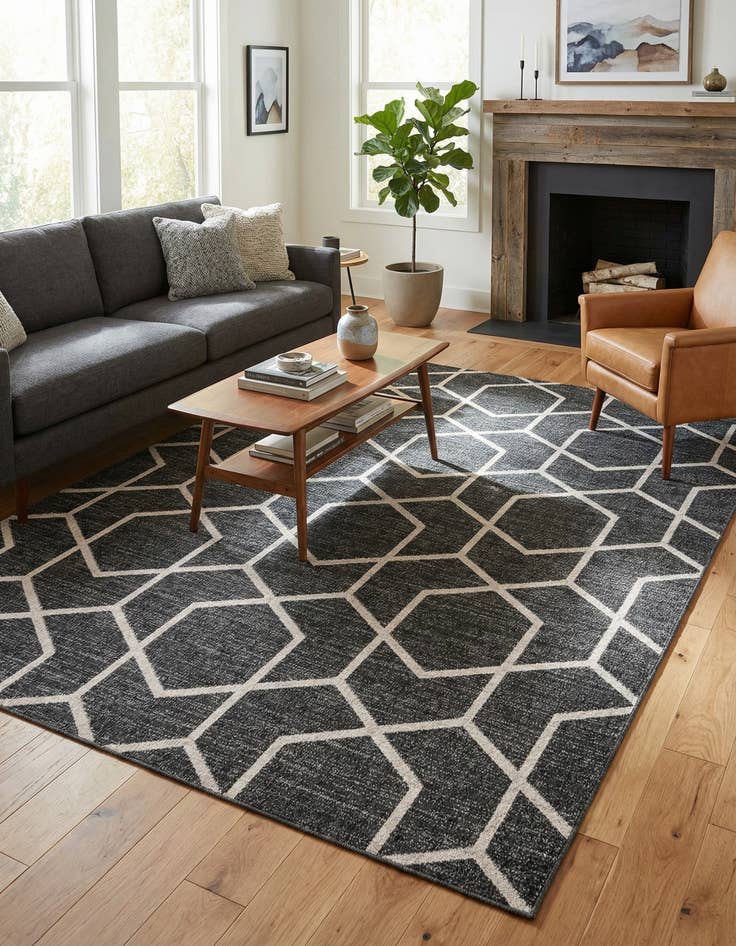 Detail image of 7' 10 x 10' Eco Trellis Rug