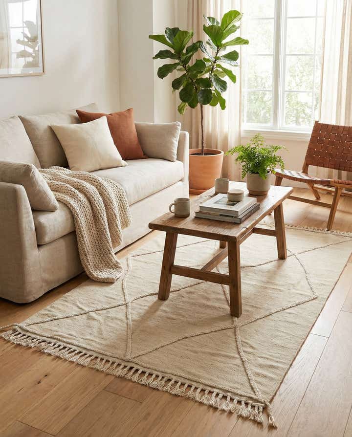 3' 6 x 5' 2 Hand Knotted Moroccan Wool Rug