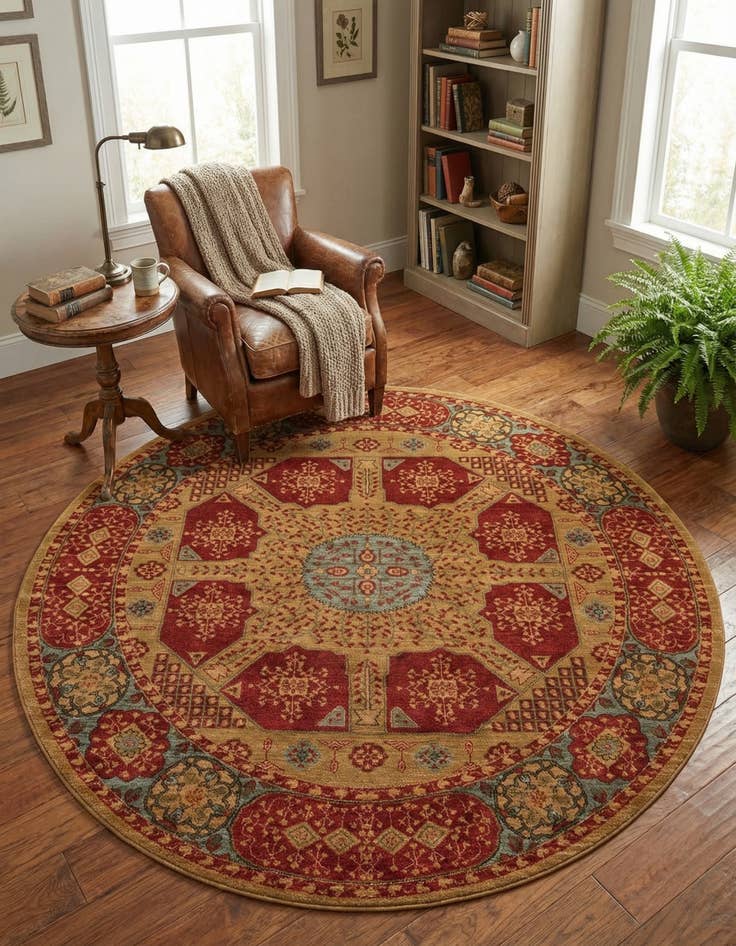 Detail image of 8' x 8' Amina Round Rug
