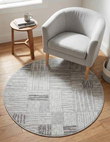 Gray Hanahan Round Rug