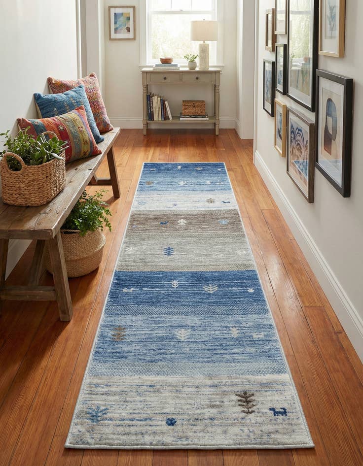 Detail image of 2' x 8' Gabbeh Runner Rug