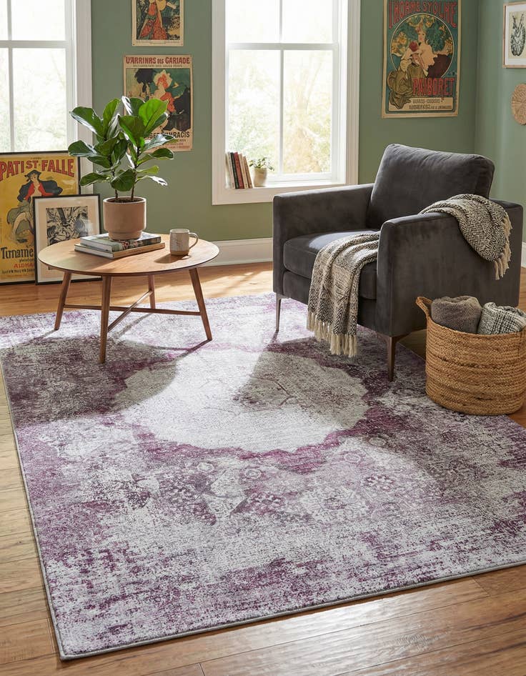 Detail image of 6' x 9'  Washable Yara Rug