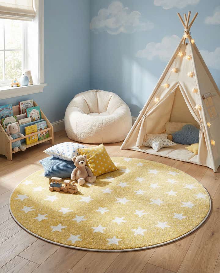 5' x 5' Whimsy Kids Round Rug