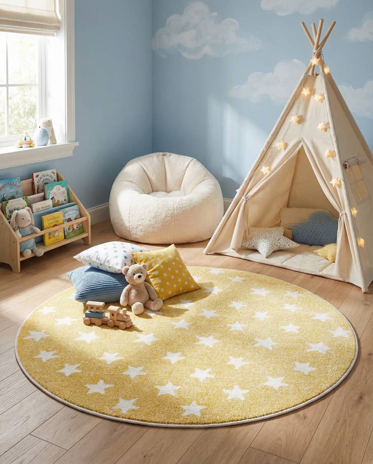 Detail image of 5' x 5' Whimsy Kids Round Rug