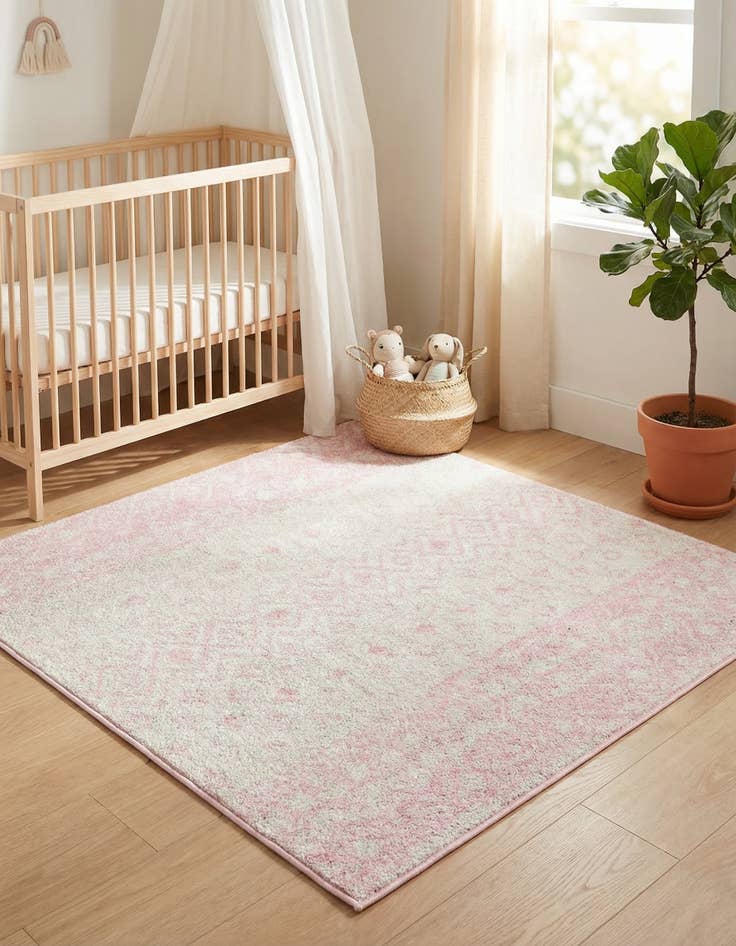 Detail image of 4' x 4' Moroccan Trellis Square Rug