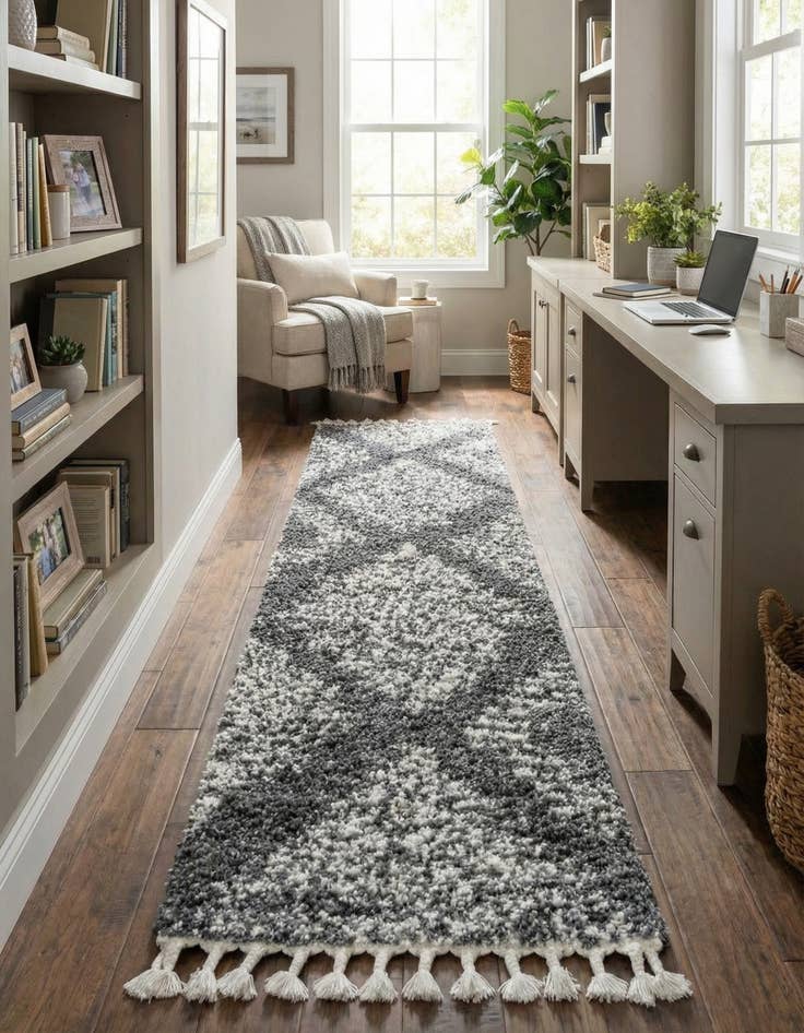Detail image of 2' 7 x 12' Serenity Shag Runner Rug
