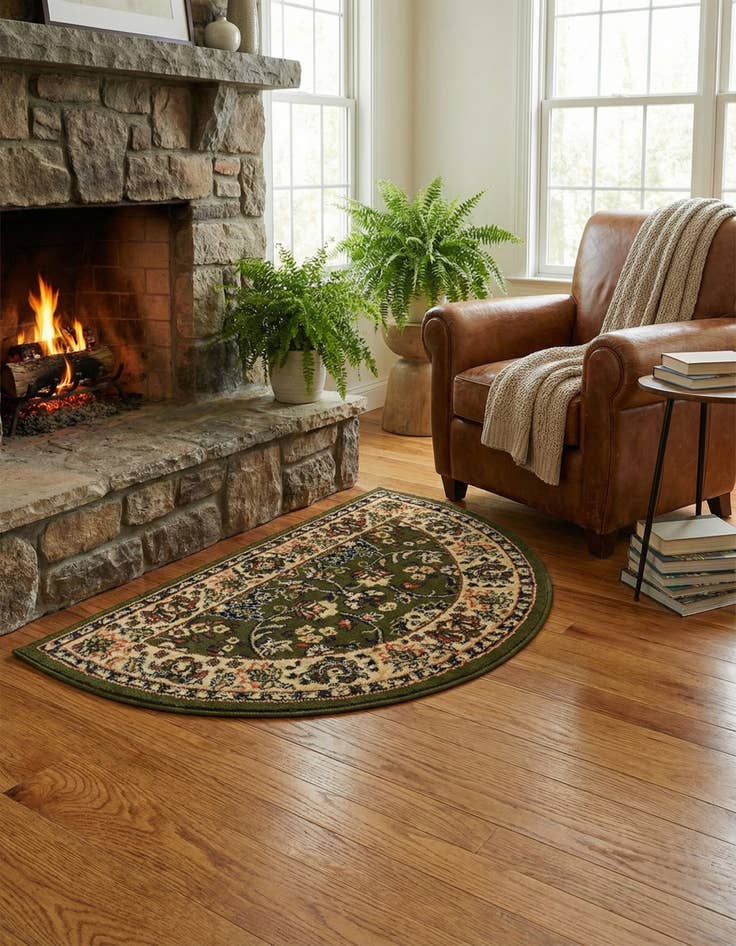 Detail image of 2' 2 x 3' 7 Kashan Design Hearth Rug