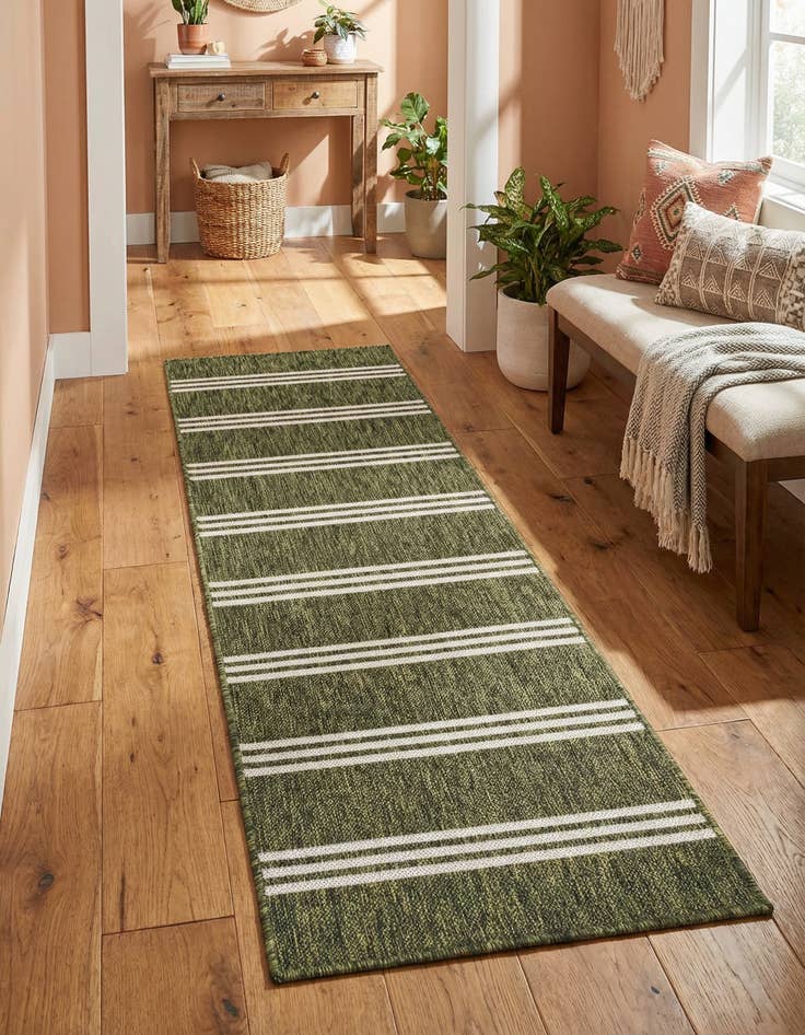 Detail image of 2' x 6' Washable Jill Zarin Anguilla Indoor / Outdoor Runner Rug