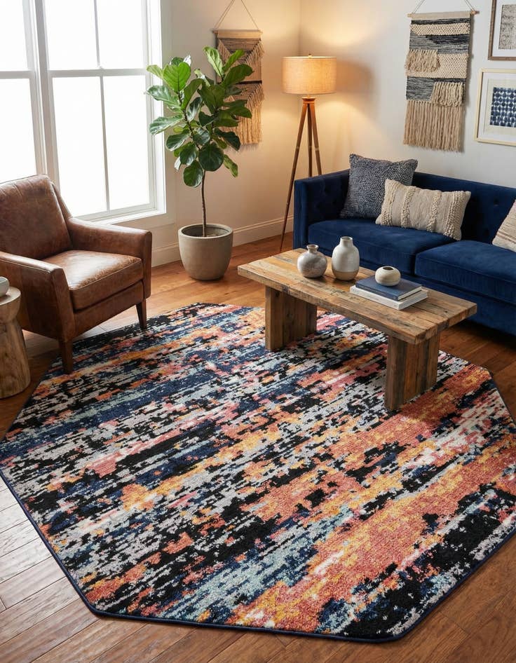 Detail image of 7' 10 x 7' 10 Tagine Octagon Rug