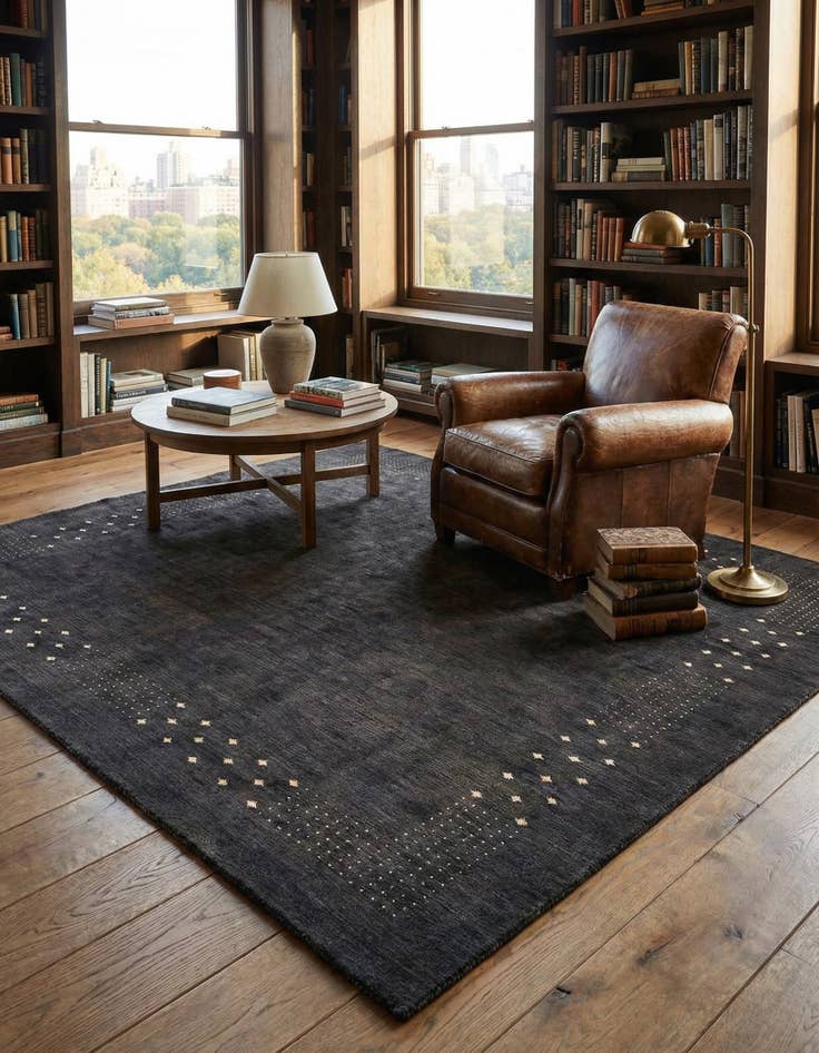 Detail image of 9' 8 x 10' 1 Hand Knotted Gabbeh Wool Square Rug