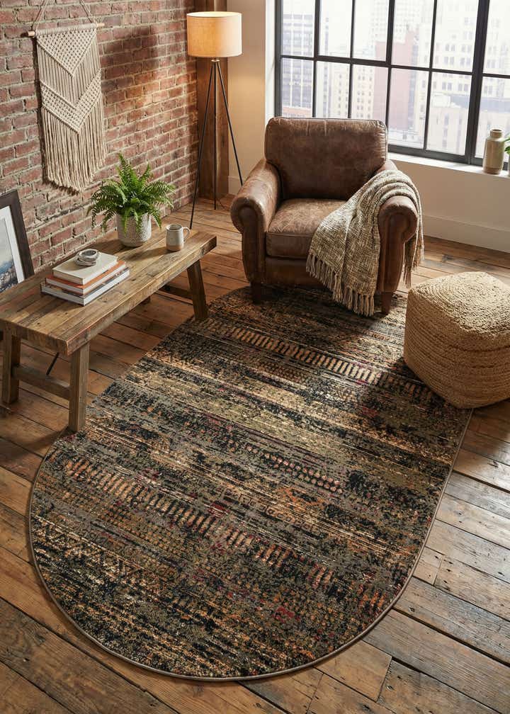 5' 3 x 8' Saturn Oval Rug