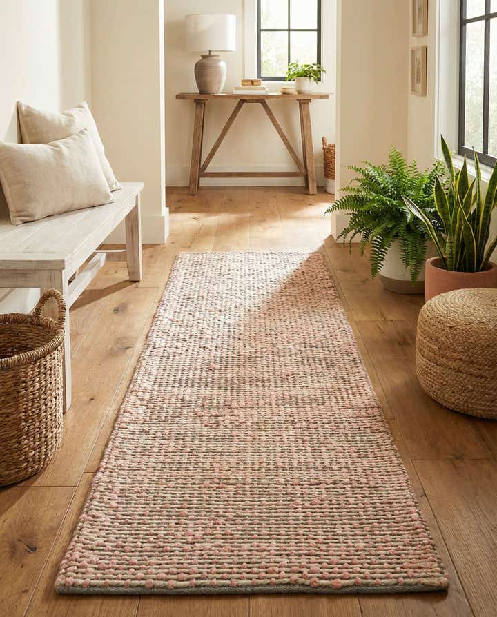 2' x 8' Hand Woven Seaside Pearl Jute Runner Rug
