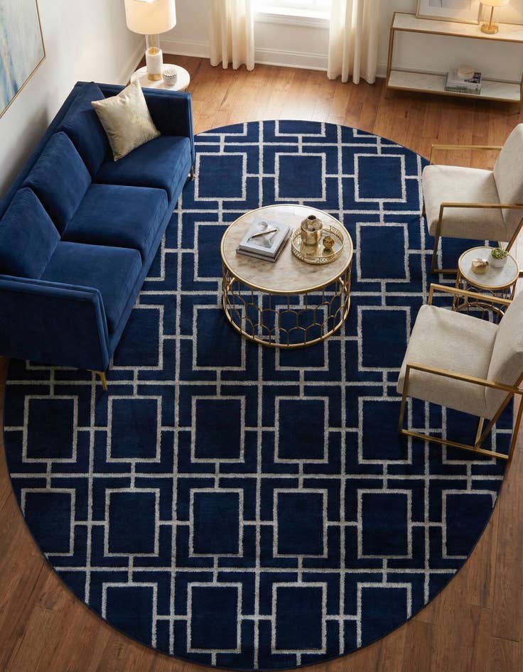 Detail image of 7' 10 x 10'  Marilyn Monroe&trade; Glam Deco Oval Rug