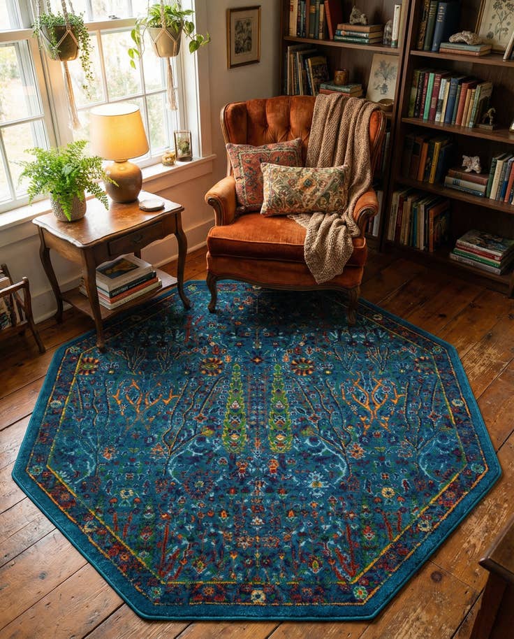 Detail image of 5' 3 x 5' 3 Calypso Octagon Rug