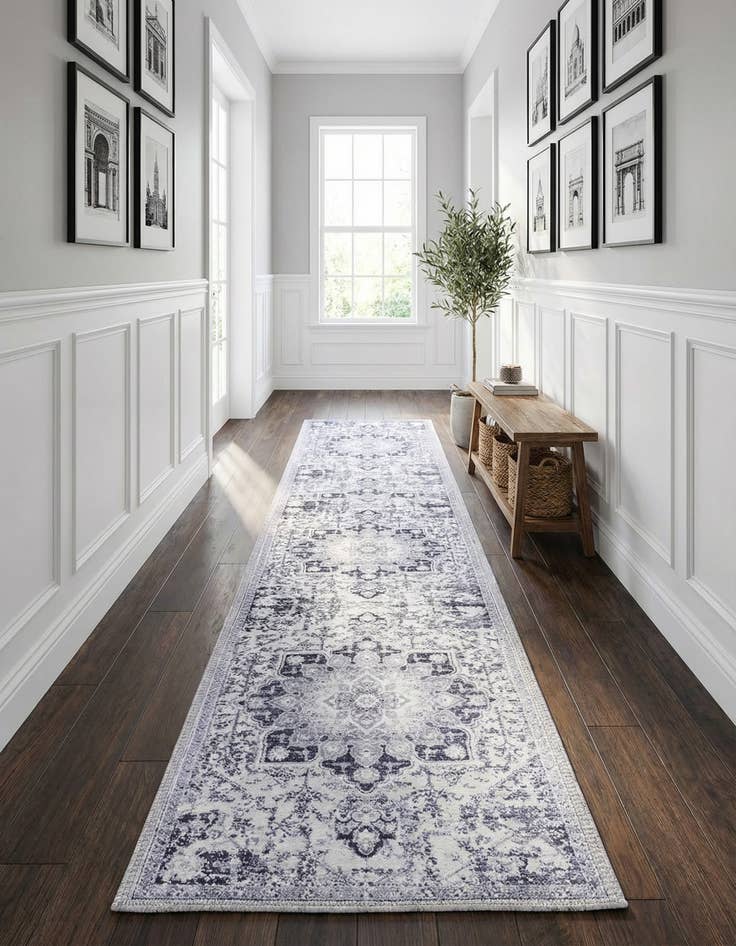 Detail image of 2' x 10'  Washable Renaissance Runner Rug