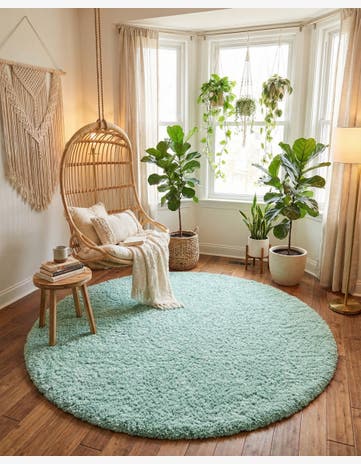 6' 7 x 6' 7 Infinity Shag Round Rug