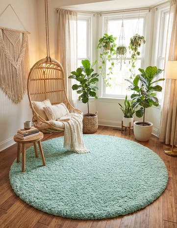 6' 7 x 6' 7 Infinity Shag Round Rug