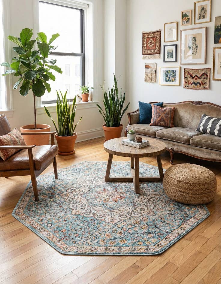 Detail image of 4' x 4' Newport Octagon Rug