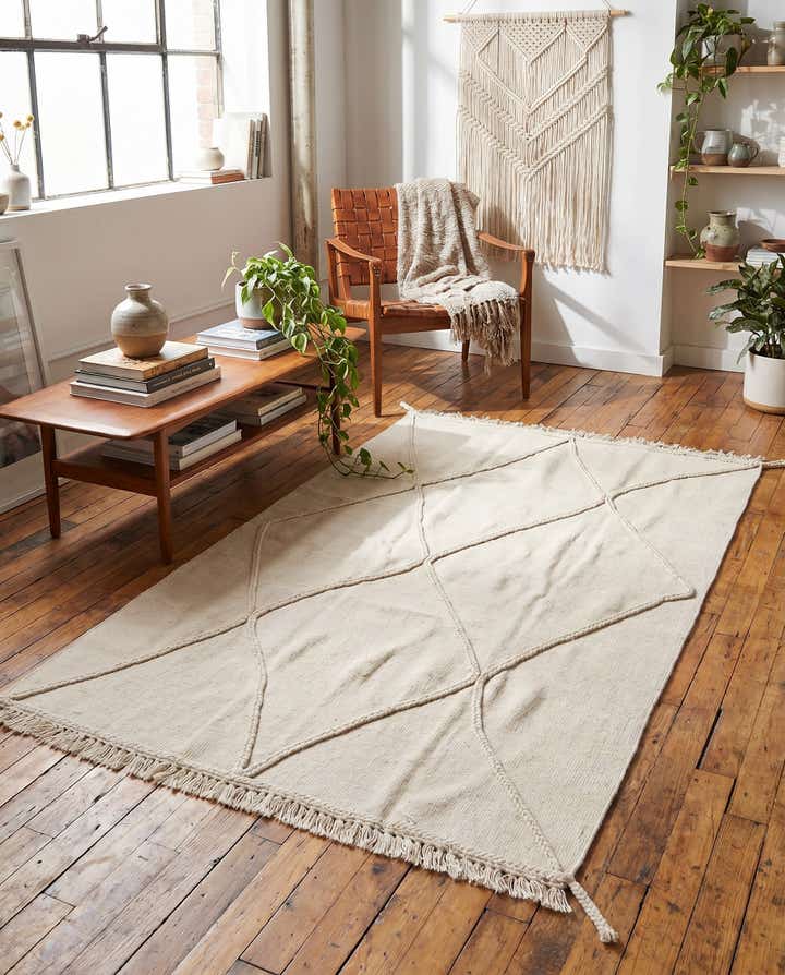 4' 1 x 6' 1 Hand Knotted Moroccan Wool Rug