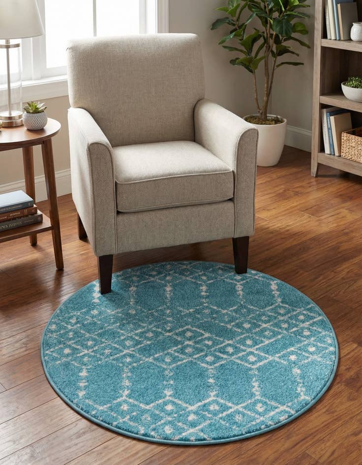 Detail image of 3' x 3' Paxon Trellis Round Rug