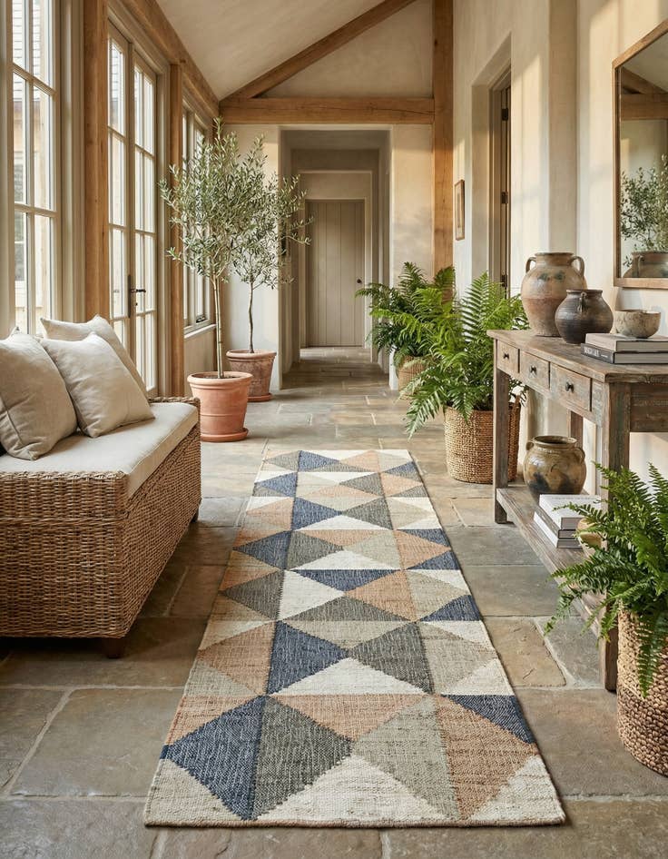 Detail image of 2' 7 x 12'  Hand Woven Kala Handwoven Jute Runner Rug