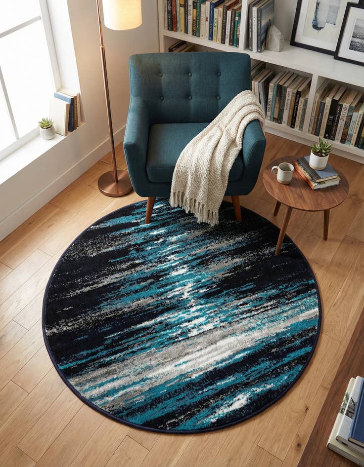 Detail image of 3' 3 x 3' 3 Metropolis Round Rug