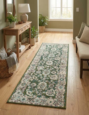 Green Madeline Runner Rug