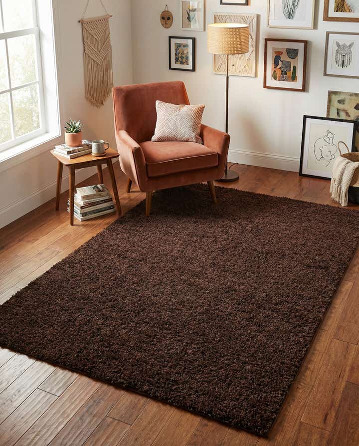 5' x 7' Solid Shag Rug