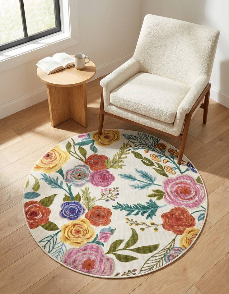 Detail image of 3' 3 x 3' 3 Blossom Round Rug