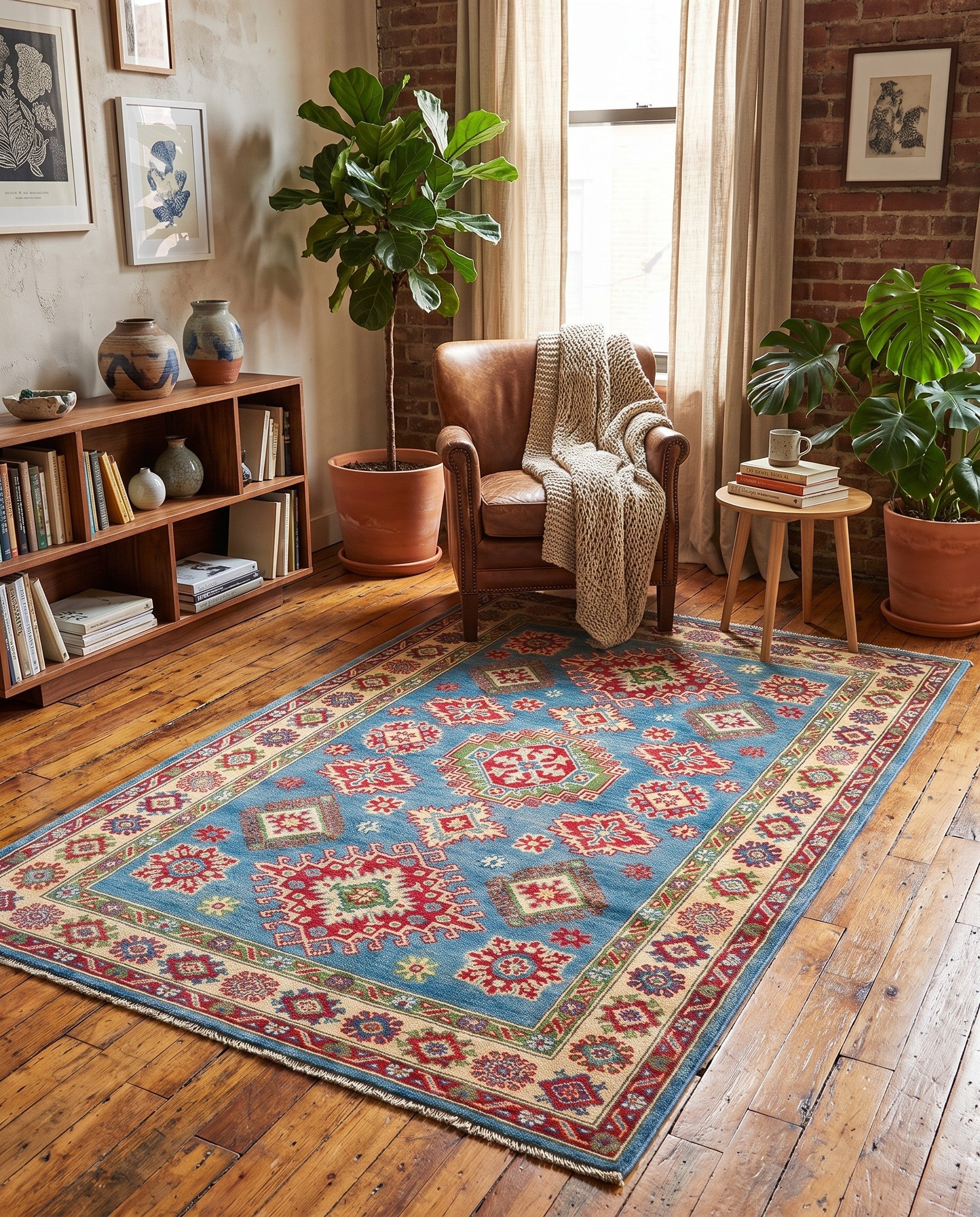 Detail image 3 of 10: 4' x 6' 2 Hand Knotted Kazak Rug