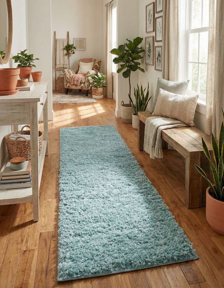 Detail image of 2' 6 x 13' Everyday Shag Runner Rug