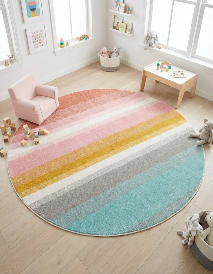 Detail image of 7' x 7' Whimsy Kids Round Rug
