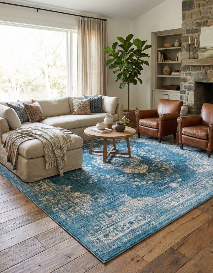 Detail image of 10' x 10' Dahlia Square Rug