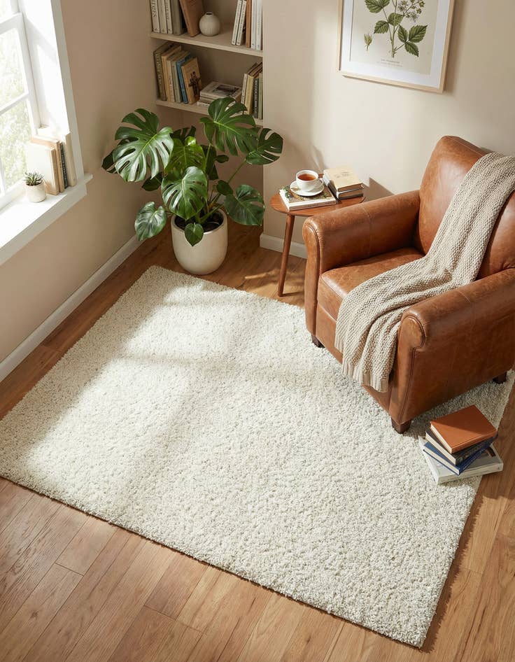 Detail image of 4' x 6' Soft Solid Shag Rug