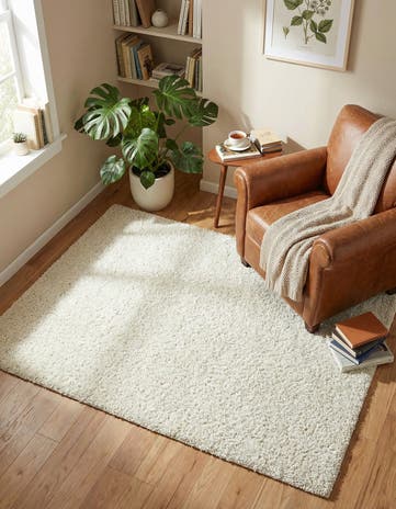 4' x 6' Soft Solid Shag Rug