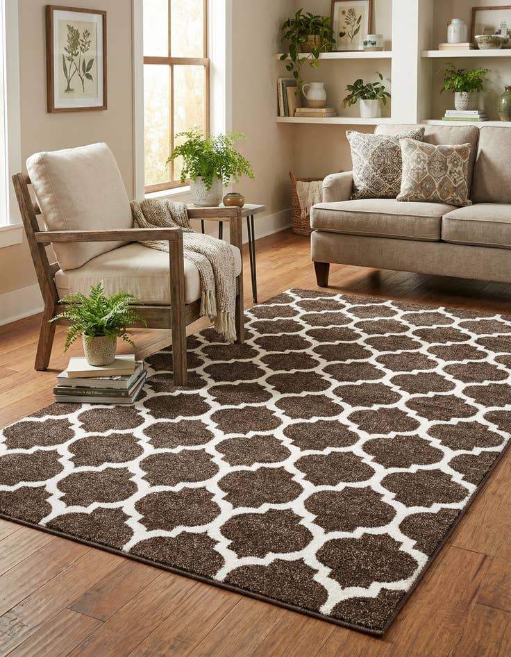 Detail image of 5' 3 x 8' Lattice Rug