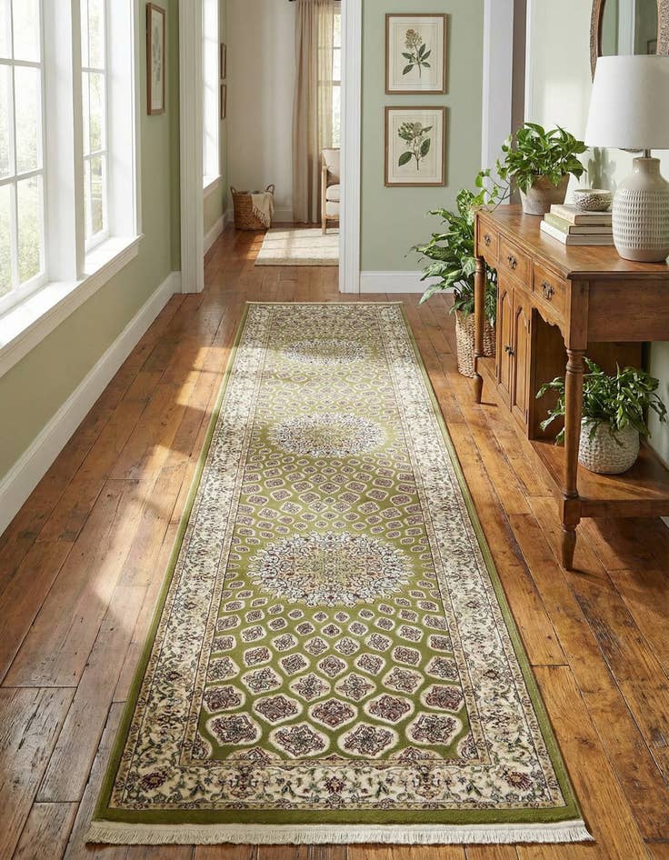 Detail image of 3' x 13' Nain Design Runner Rug