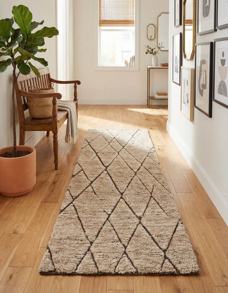 Detail image of 2' x 6' 1 Atlas Moroccan Wool Runner Rug