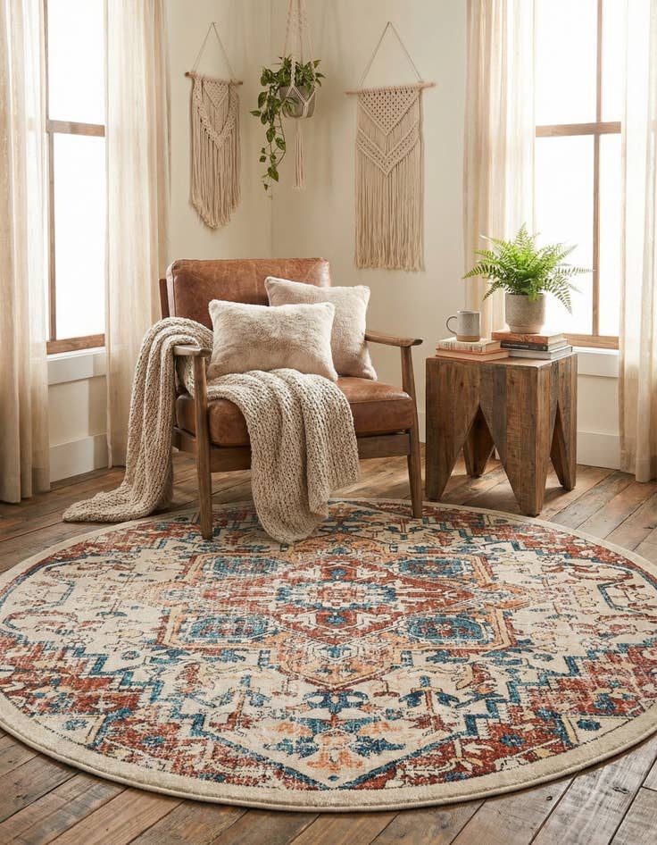 Detail image of 5' 3 x 5' 3 Stockholm Round Rug