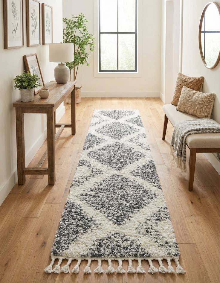 Detail image of 2' 7 x 12' Serenity Shag Runner Rug