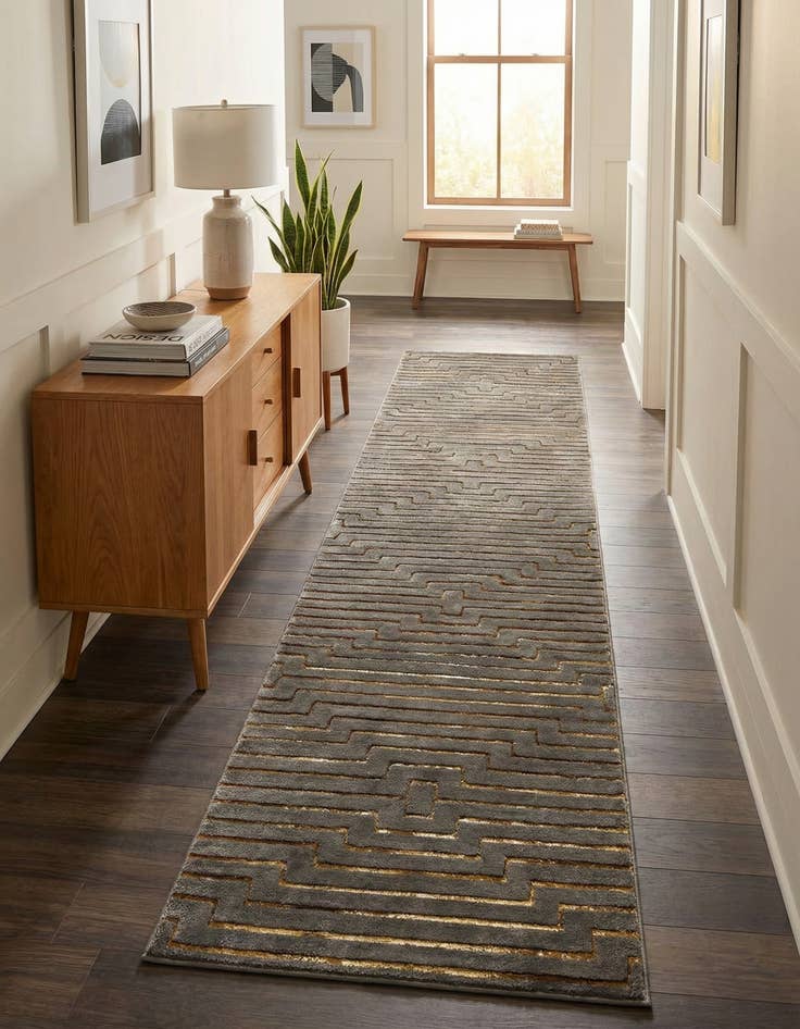 Detail image of 2' 7 x 12' Vogue Geo Runner Rug