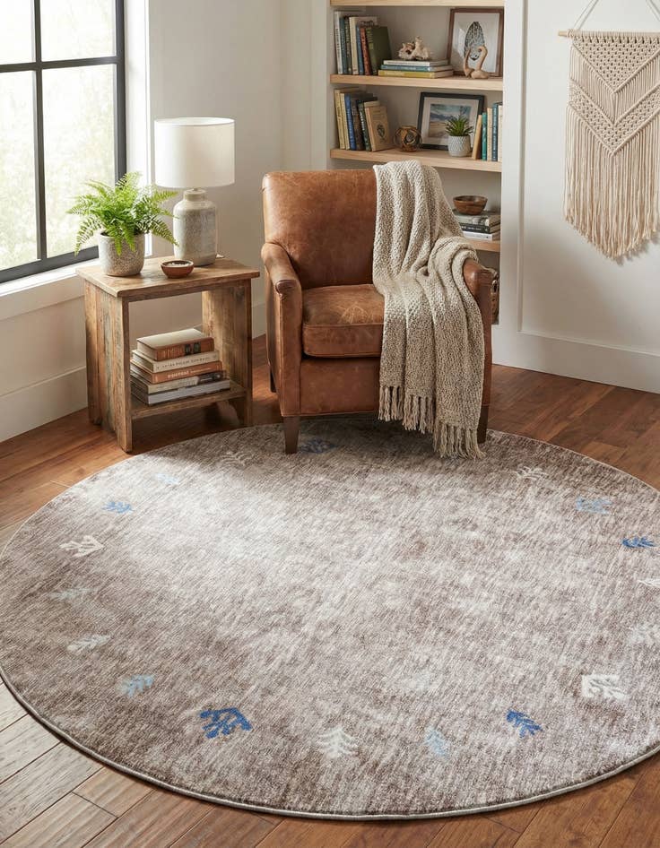 Detail image of 7' 10 x 7' 10 Gabbeh Round Rug